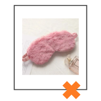 Slaapmasker fluffy fraise